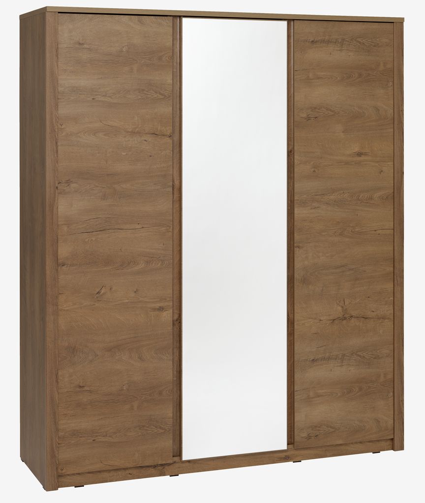 Wardrobe VEDDE 167x197 w/mirror wild oak - Amazon