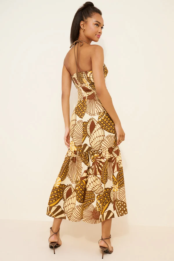 Shell Sleeveless Maxi Dress