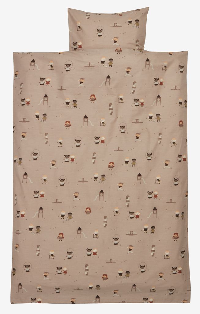 Junior duvet cover set ALVHILD 100x140 sand - Amazon