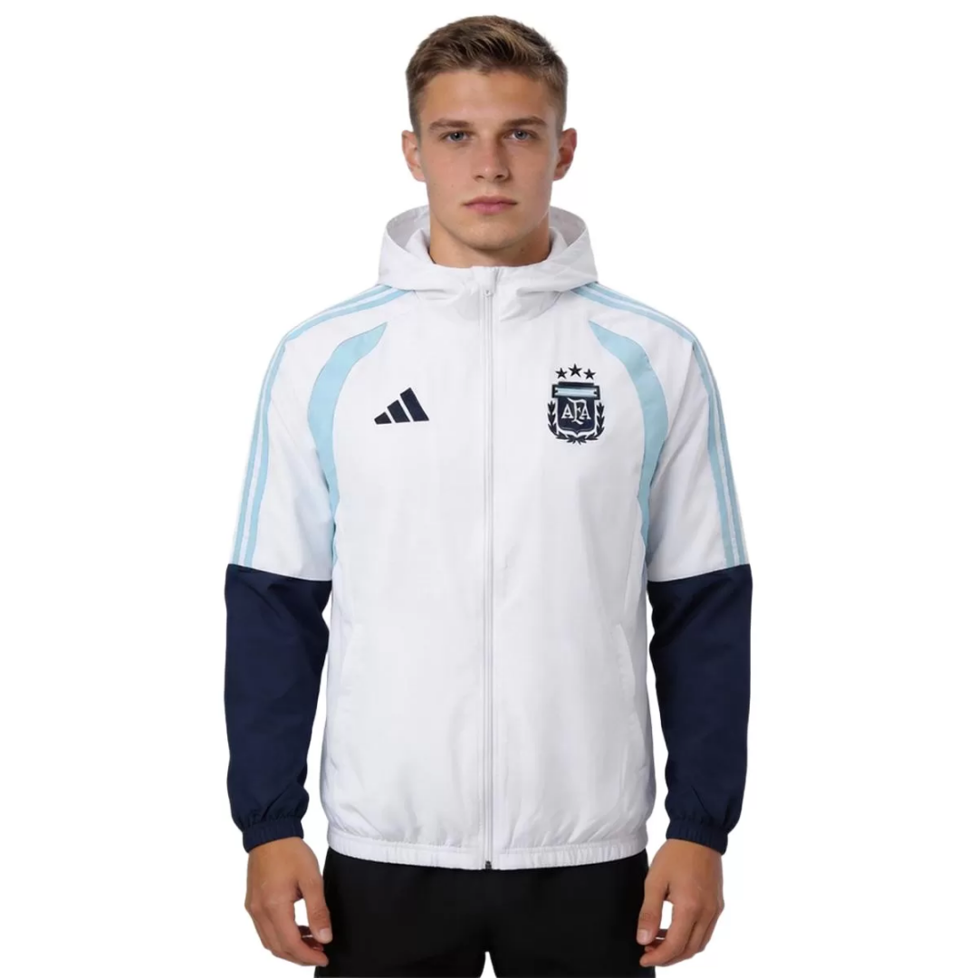 Argentina Windbreaker Hoodie Jacket White 2026