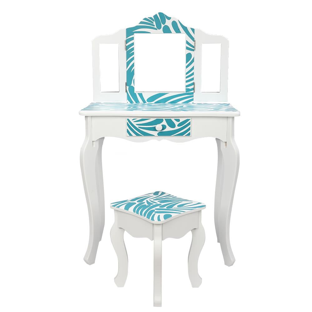 Lowest Prices - Ktaxon Kids Vanity Table and Stool Set with 3 Mirrors, Pretend Play Princess Makeup Dressing Table,Children's Furniture - Amazon