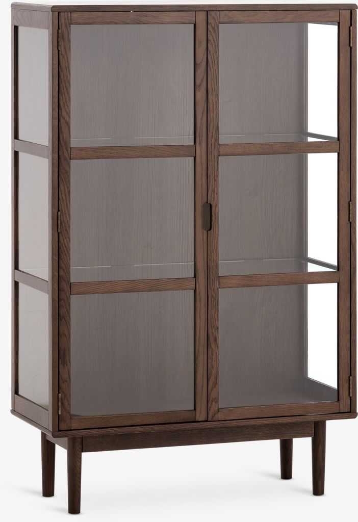 Display cabinet VESTERBY low 2 doors dark oak - Amazon