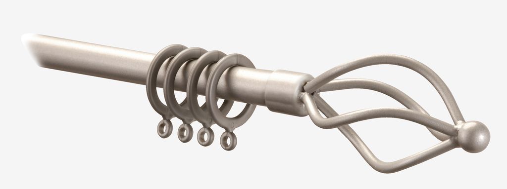 Curtain pole COUNTY CROWN 125-215cm silver - Amazon