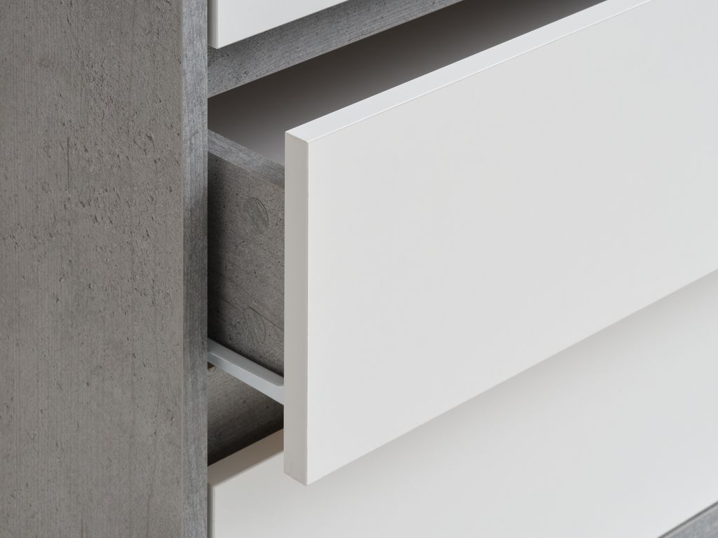 3+3 drawer chest BILLUND white/concrete - Amazon