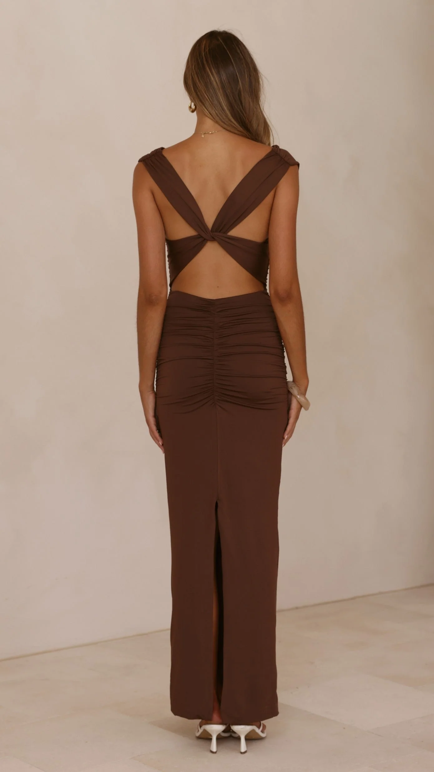 Lolita Maxi Dress - Coffee