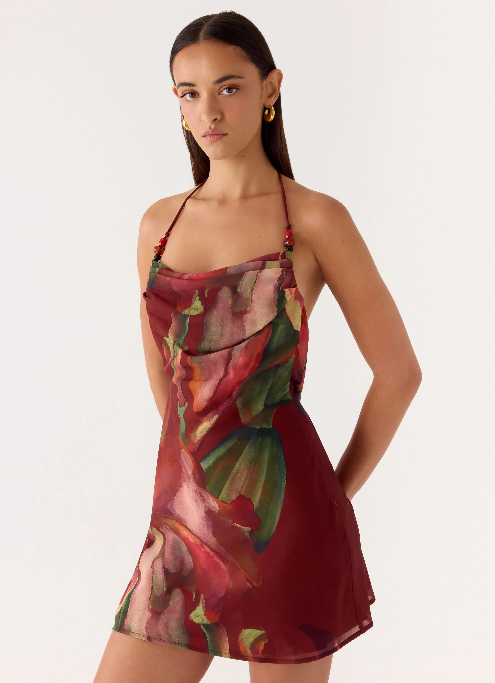 Camilla Cowl Mini Dress - Cuba Cuba