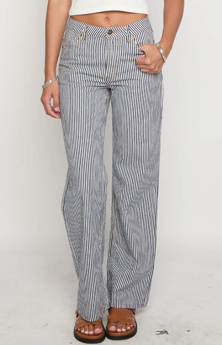 Lioness Top Model Navy Stripe Jean