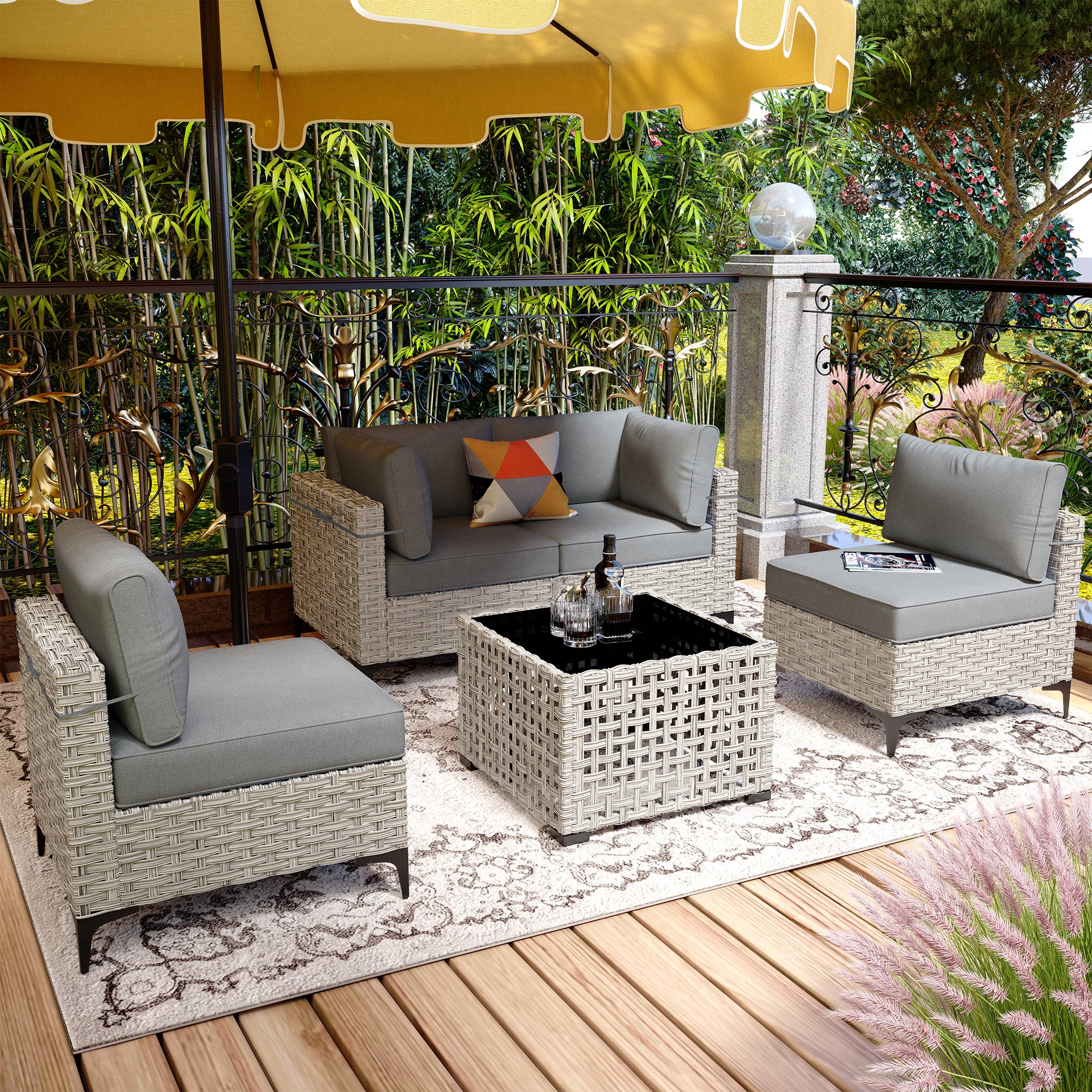SKT Series - Sectional Outdoor Furniture Set 5-Piece - Amazon