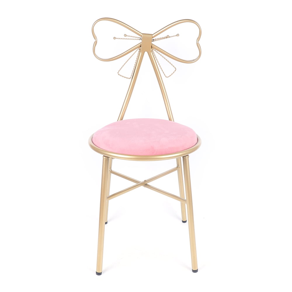 Lowest Prices - Vanity Chair, Pink Bow Backrest Velvet Makeup Chair Stool Lounge Dresser Seat for Bedroom Dressing Room Pink Gold - Amazon