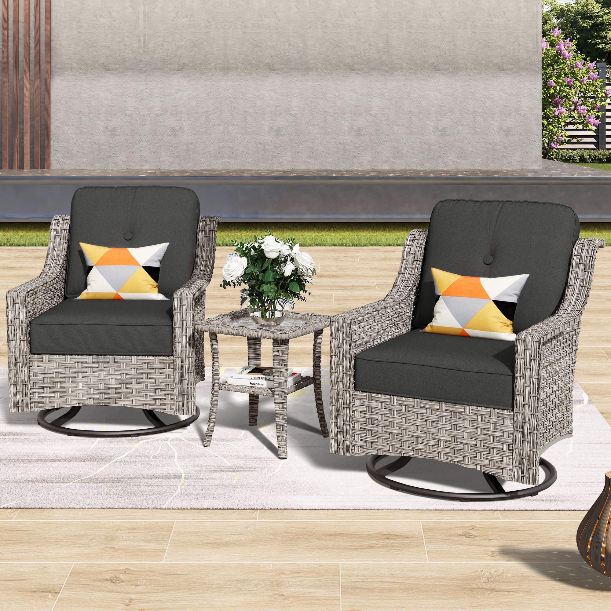 Conversation Set 3-Piece PAD Series,Swivel Chair - Amazon