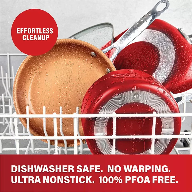 20-Piece Steel Bakeware Set with Durable Ceramic-Copper Non-Stick Coating - Amazon