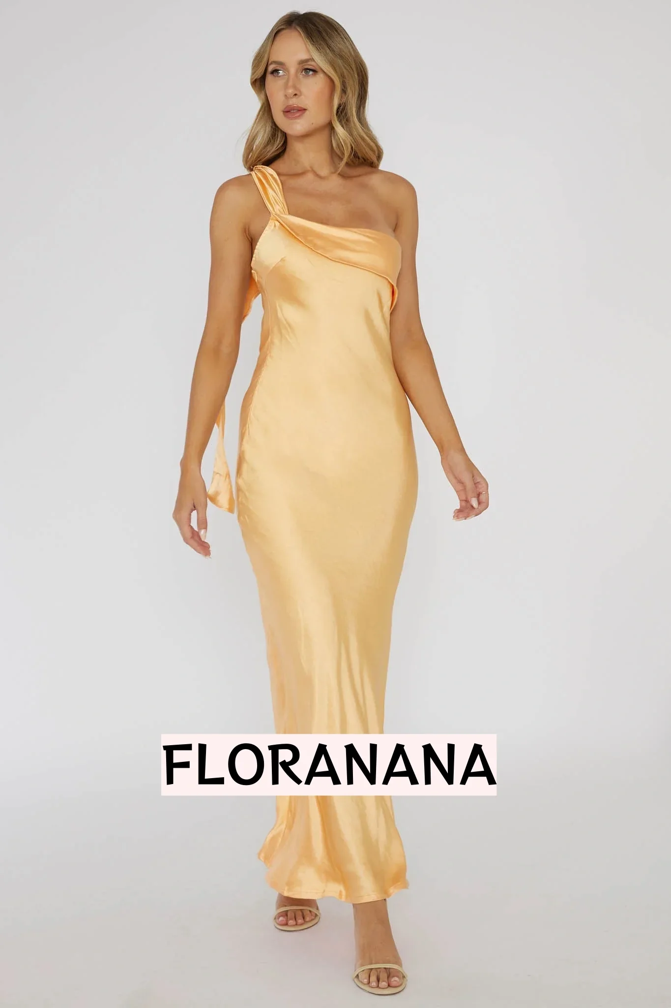Carmel One-Shoulder Sash Maxi Dress Rockmelon