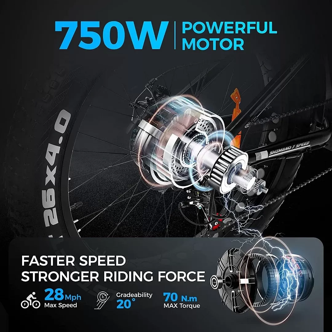 Outdoor electric bike with 48V/15Ah lithium battery 🔥Clearance Warehouse Sale🔥 - Amazon