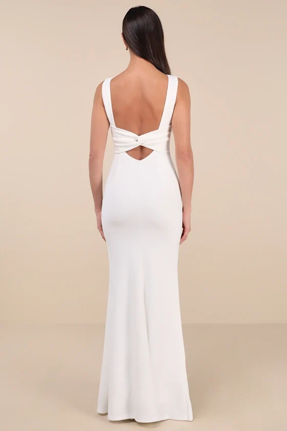Love In Your Eyes Black Knotted Mermaid Maxi Dress