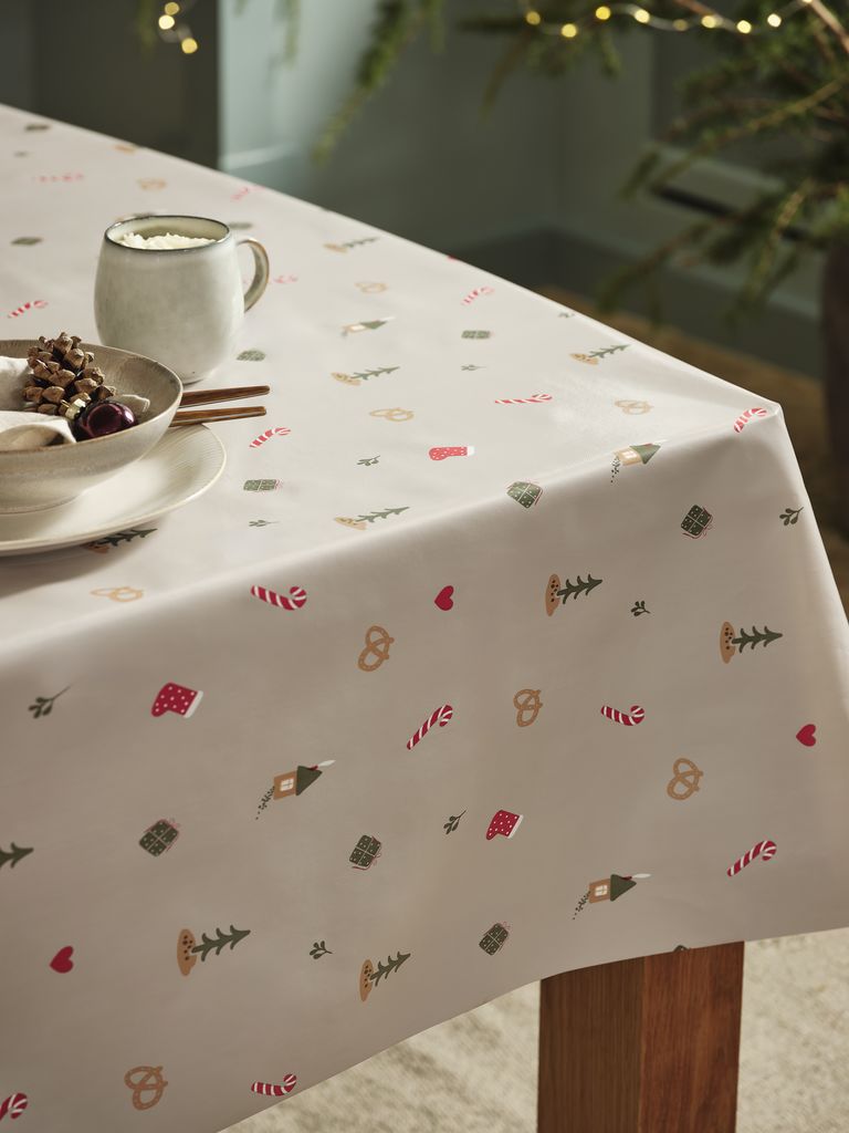 Vinyl tablecloth EUDIALYT 140 beige - Amazon