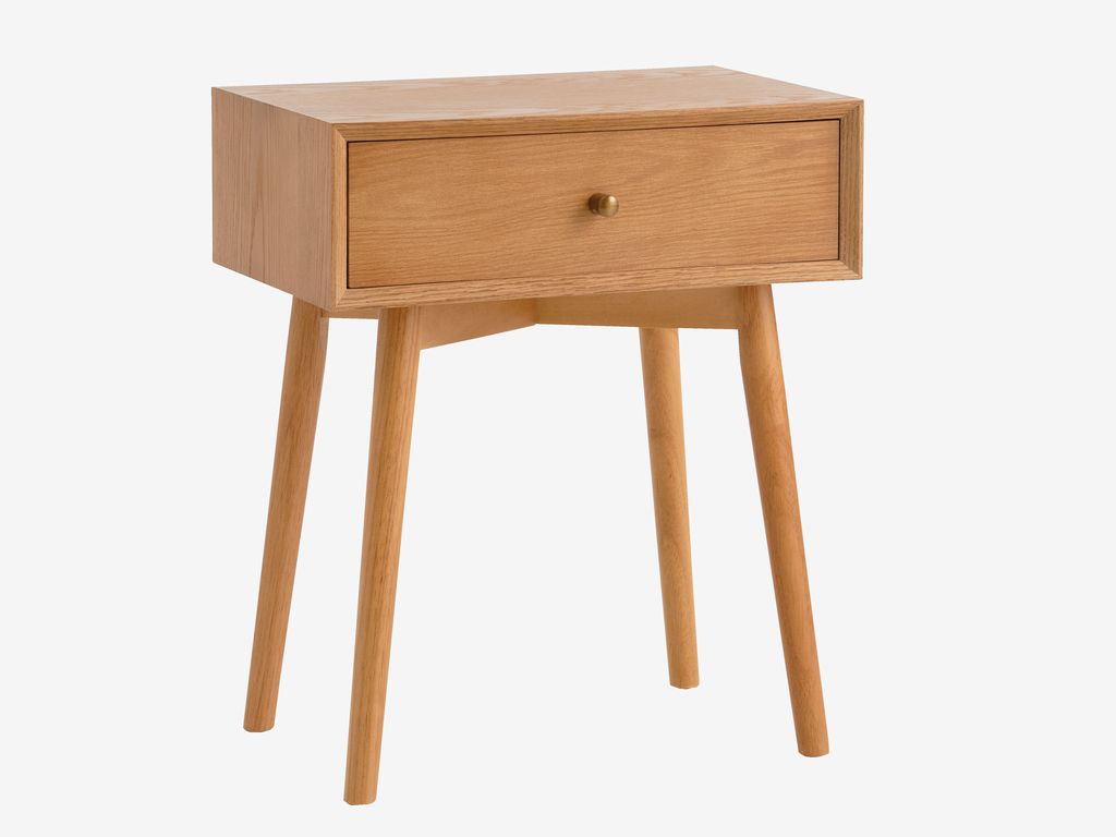 Bedside table HOKKSUND 1 drawer brown - Amazon