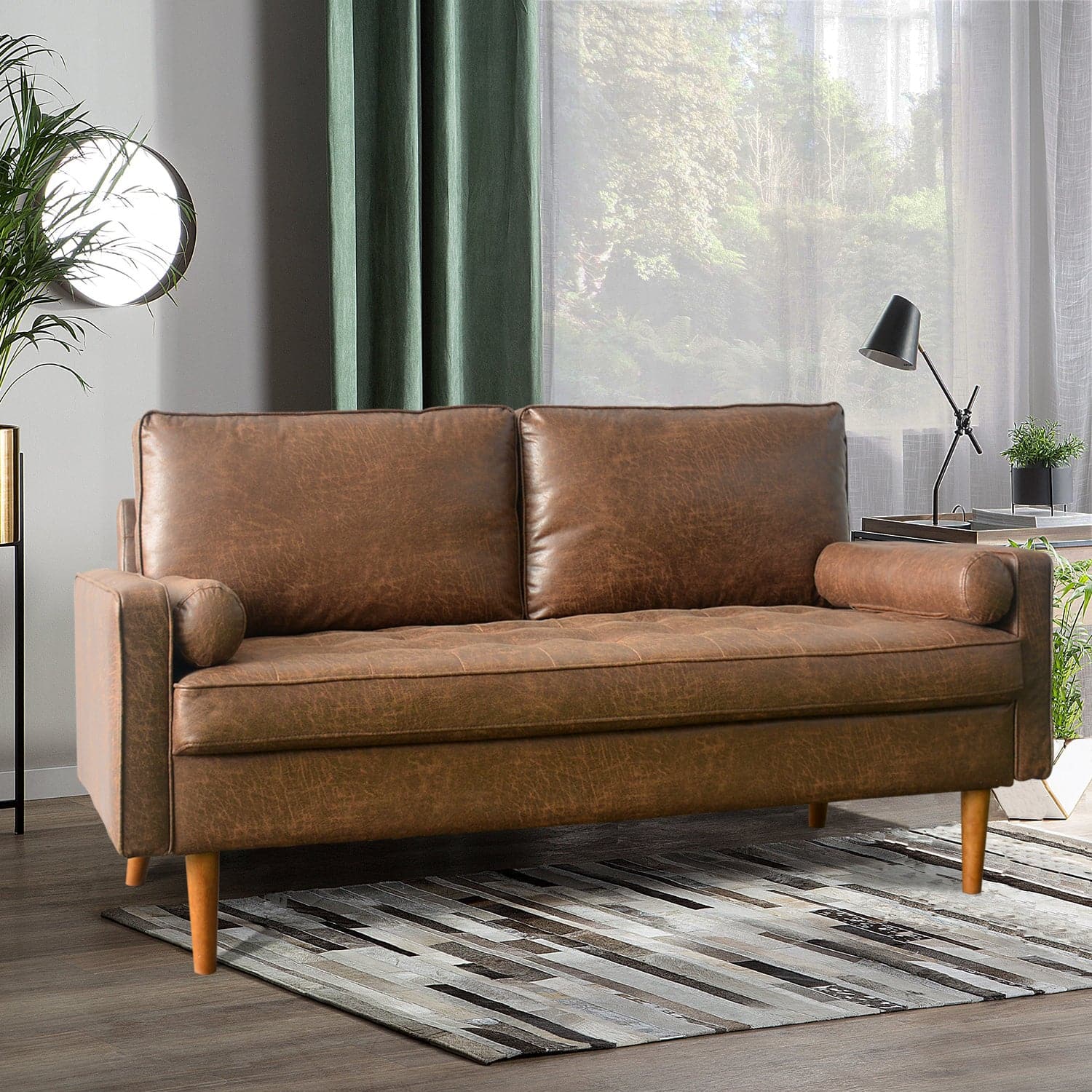 69.68'' Living Room Sofa with Square Arm and Button-Tufted - Amazon