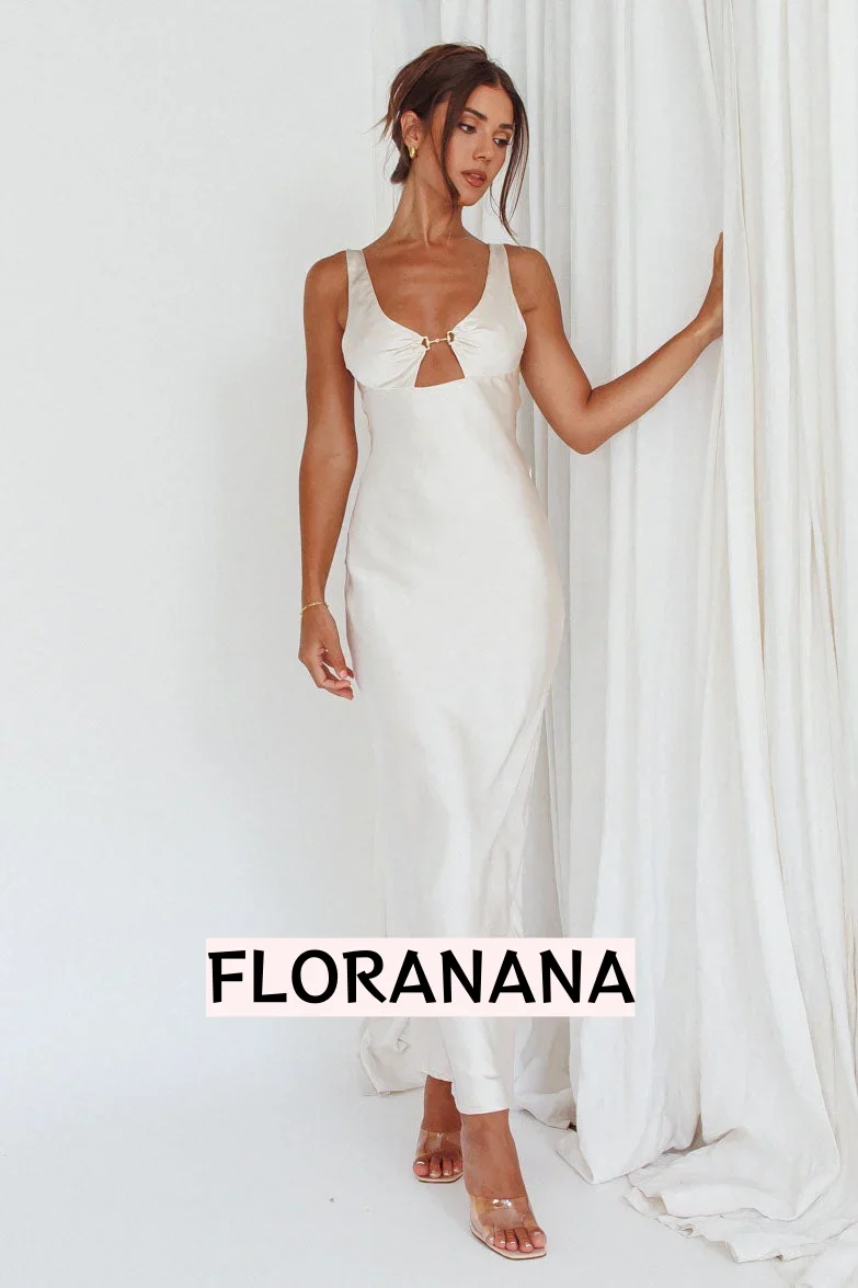 Blushing Beauty Horsebit Accent Maxi Dress Champagne