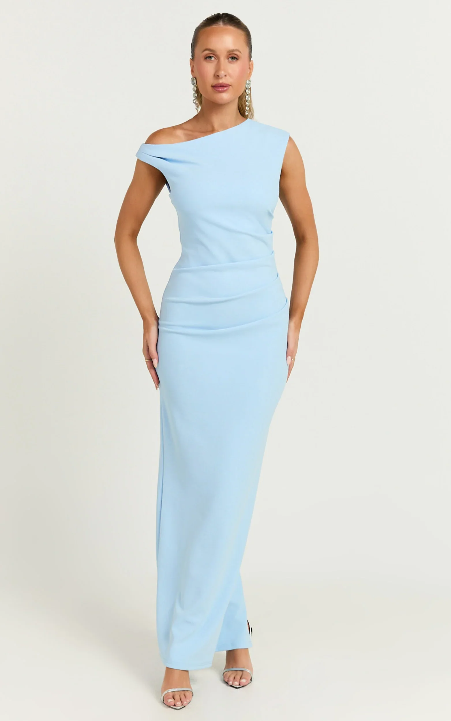 Off The Shoulder Dress in Baby Blue