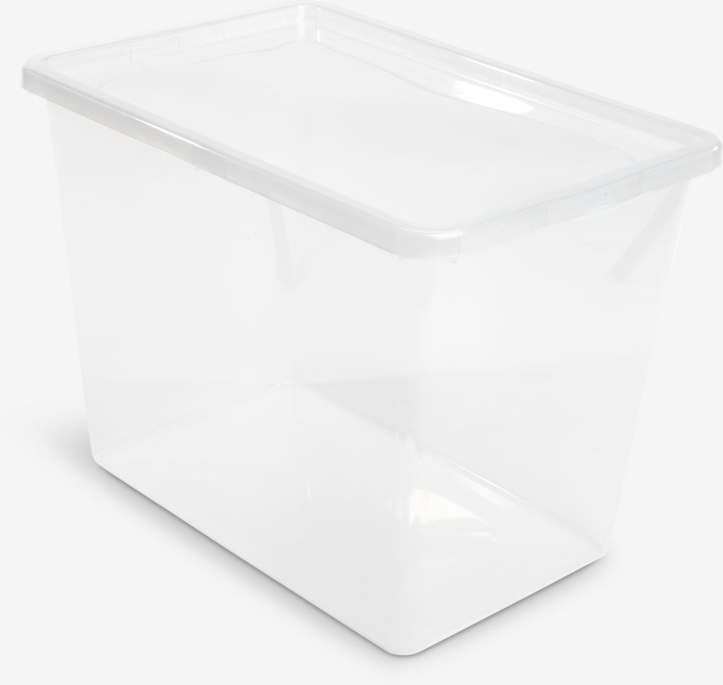 Storage BOX BASIC BOX 80L w/lid transparent - Amazon