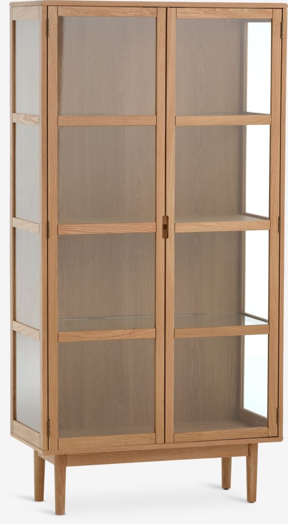 Display cabinet VESTERBY high 2 doors natural oak - Amazon