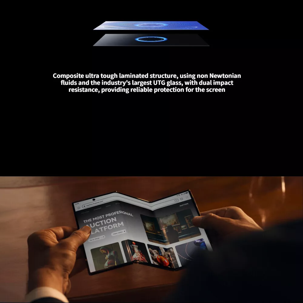 With the world’s first 3-fold smartphone! Tri-fold Screen Smartphone 16GB+1TB Quad Camera Bluetooth  5.2 - Amazon