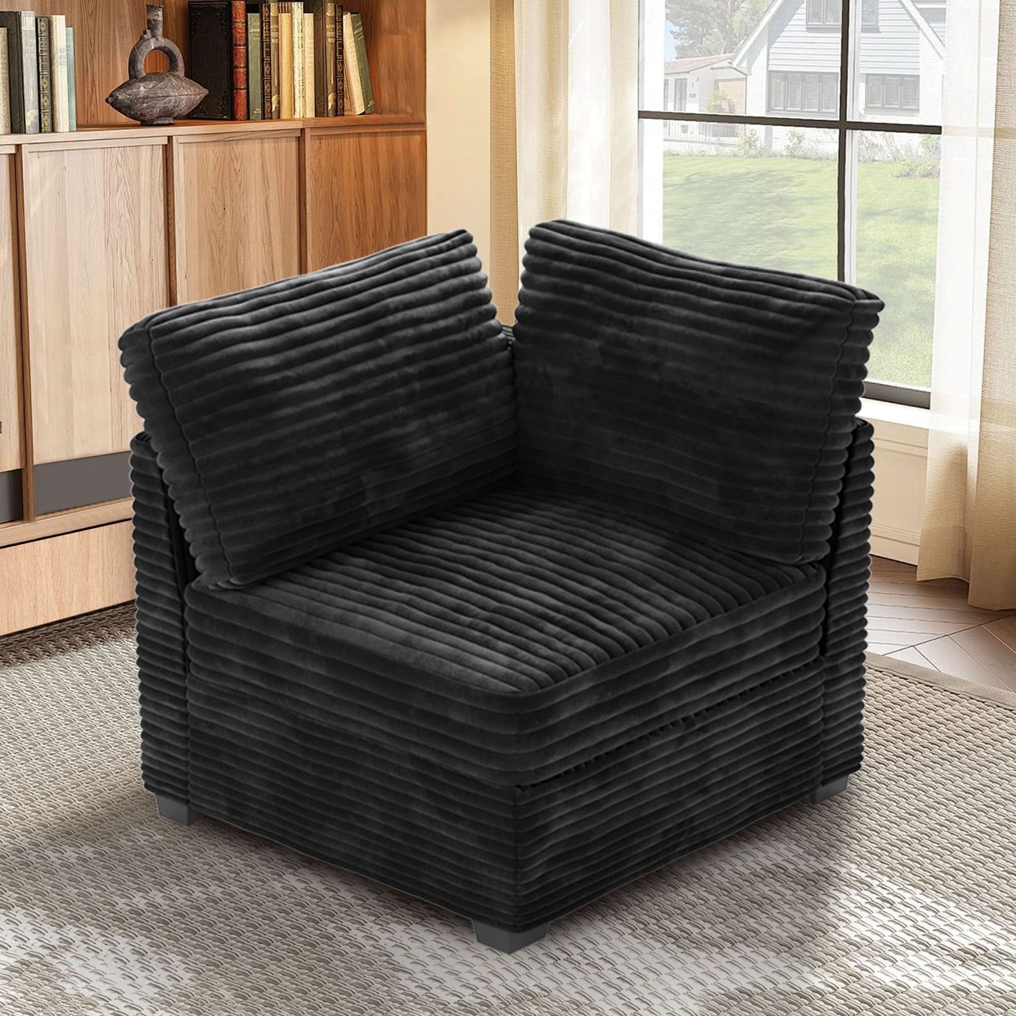 Living Room Modular Couch Corner Chair, 1 Wale Plush Corduroy Fabric - Amazon