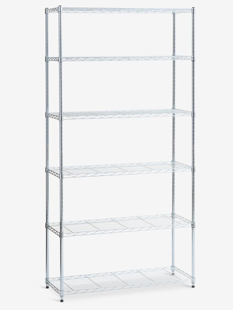 Shelving unit VINDINGE 6 shelves chrome - Amazon