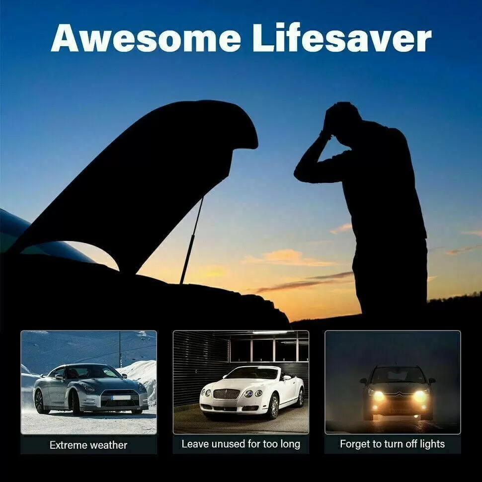 12 Volt Jump Starter 99800mAh Portable Charger Power Bank with LED Flash Light - Amazon