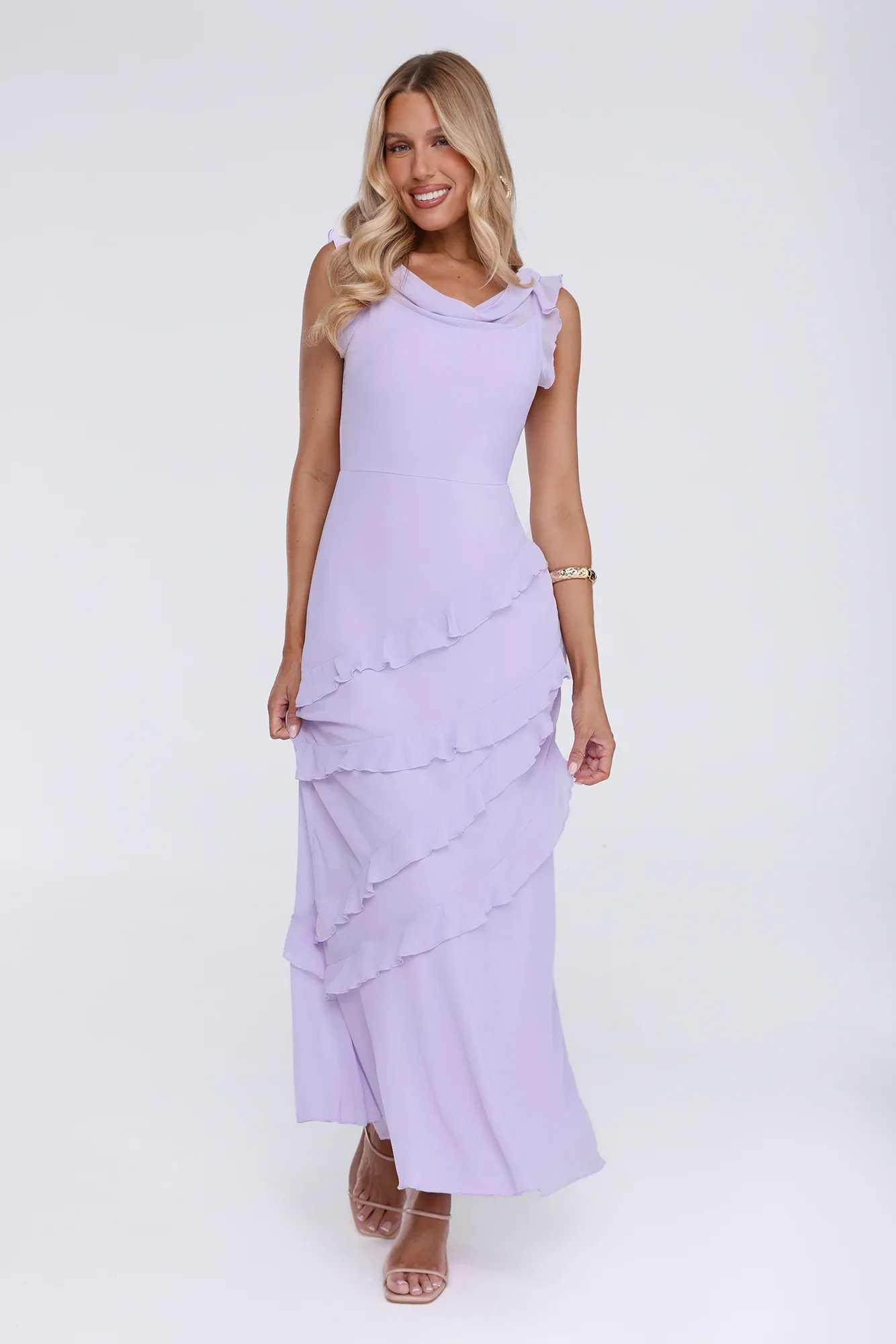 Star Effect Maxi Dress Lavender