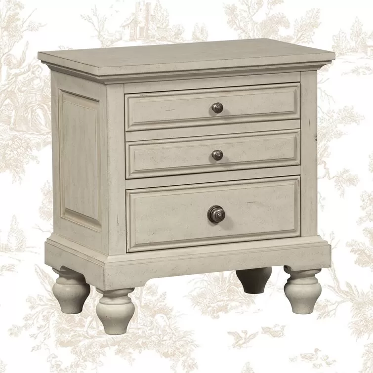 29'' Tall 2 - Drawer Nightstand in Antique White Set of 2 - Amazon