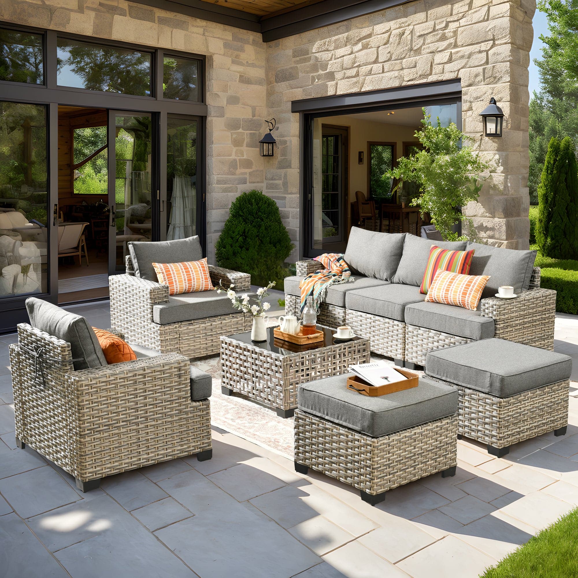 Sectional Patio Furniture Set 8-Piece - Amazon