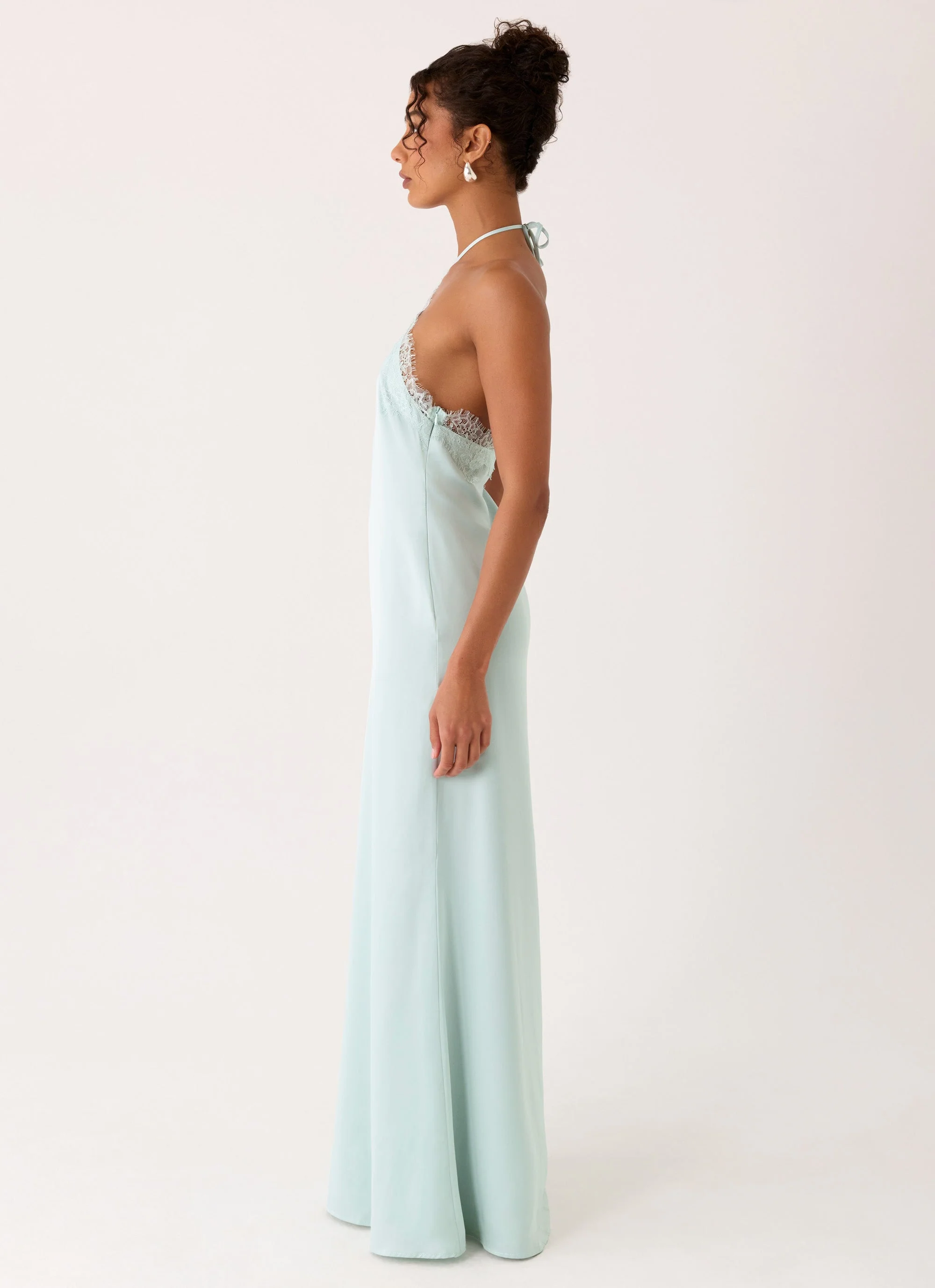 Samaria Halter Maxi Dress - Aqua