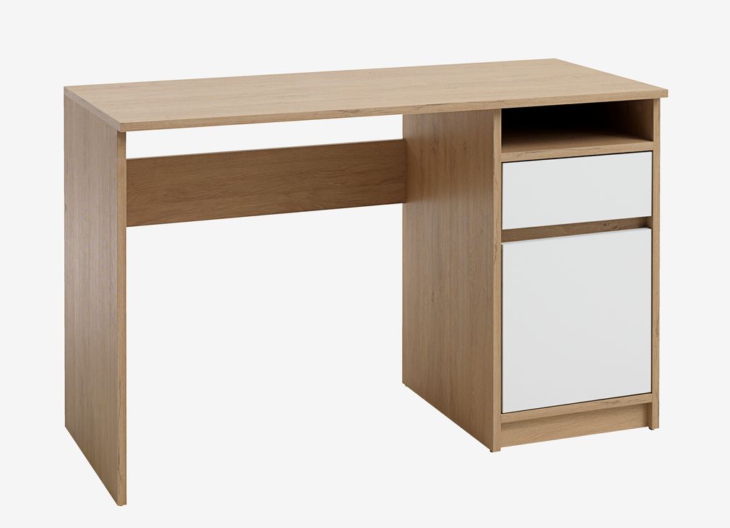 Desk BILLUND 54x120 oak colour/white - Amazon