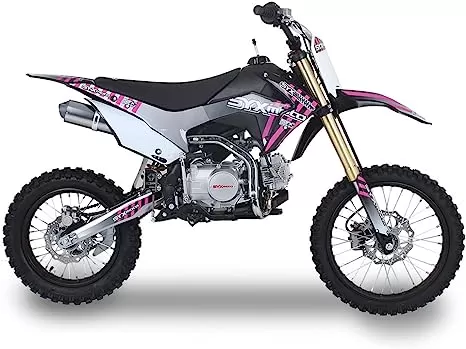 SYX MOTO Whip 125cc Kick Start Dirt Bike 4-Stroke Gas Powered Off Road Pit Bike（Pink） - Amazon
