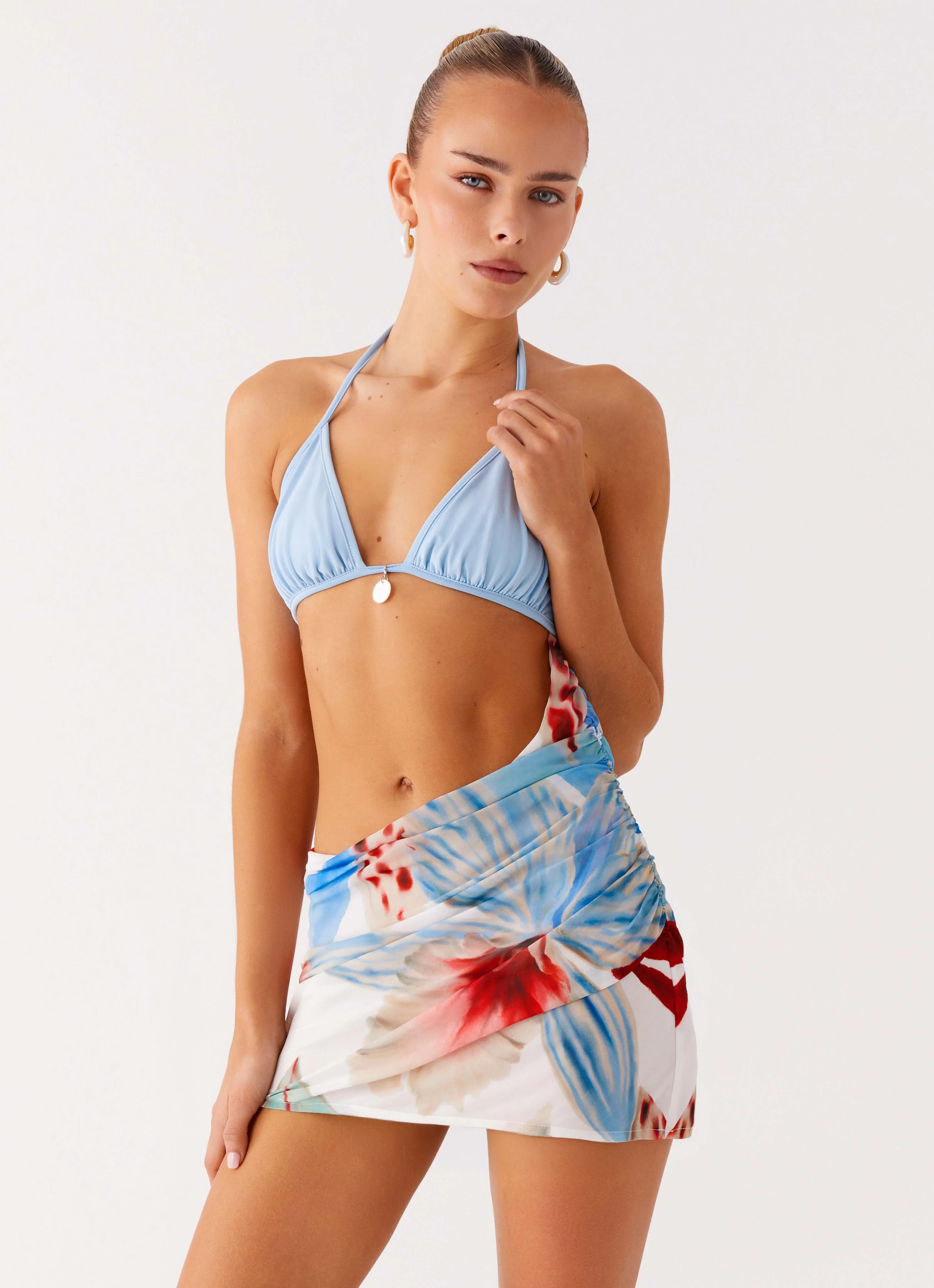 Acapulco Shell Mini Dress - Deep Sea Bloom