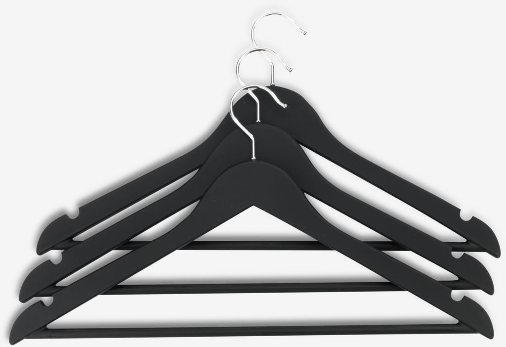 Hangers ABSALON L44cm pack of 3 black - Amazon