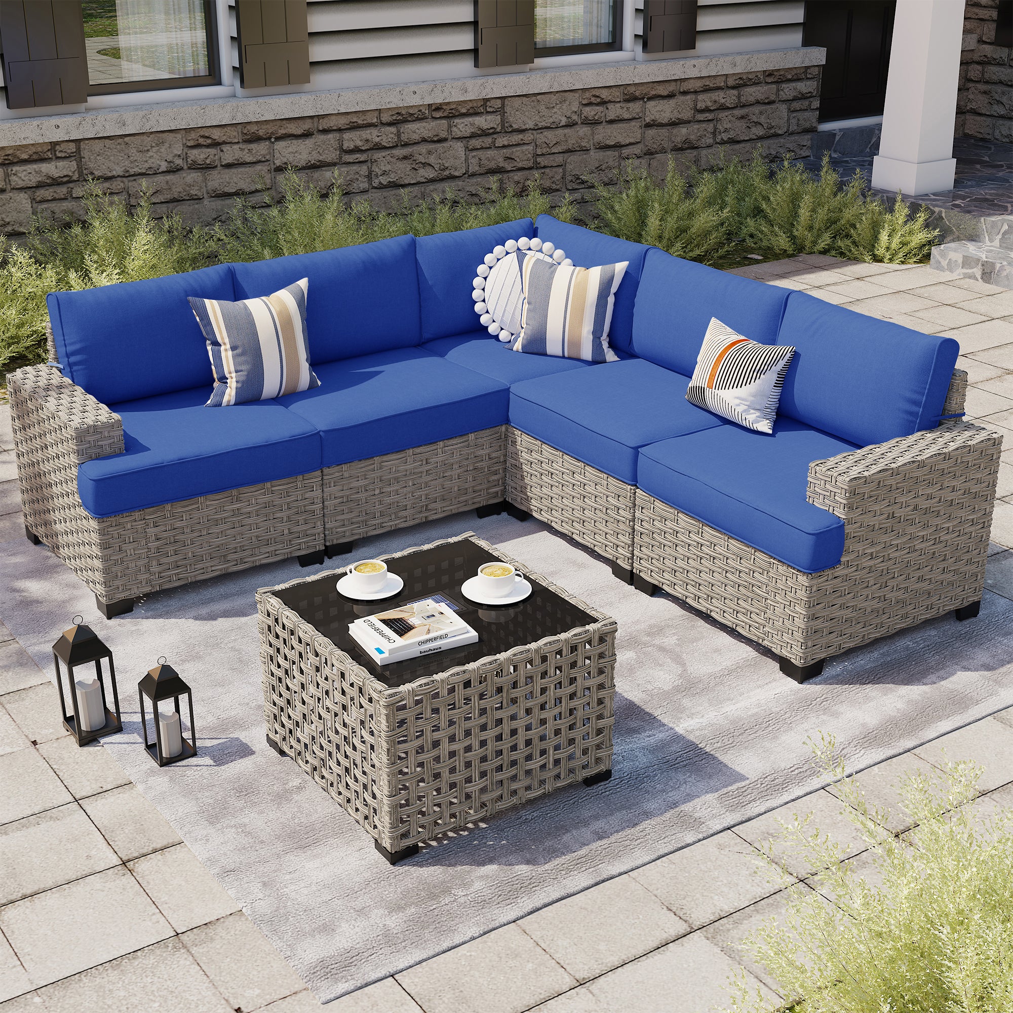 Sectional Patio Furniture Set 6-Piece - Amazon