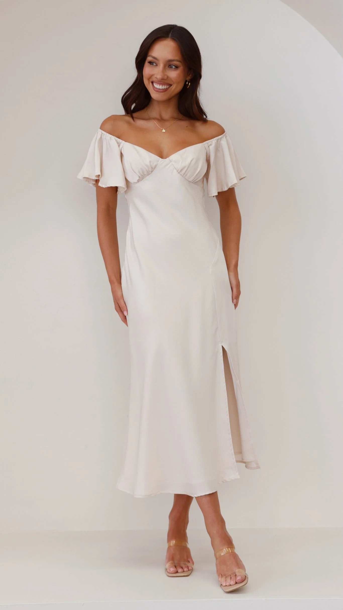 Louisa Midi Dress - Ivory