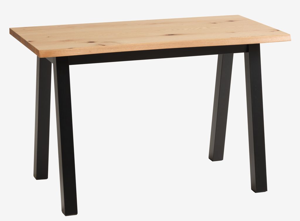 Desk SKOVLUNDE 60x120 natural oak/black - Amazon