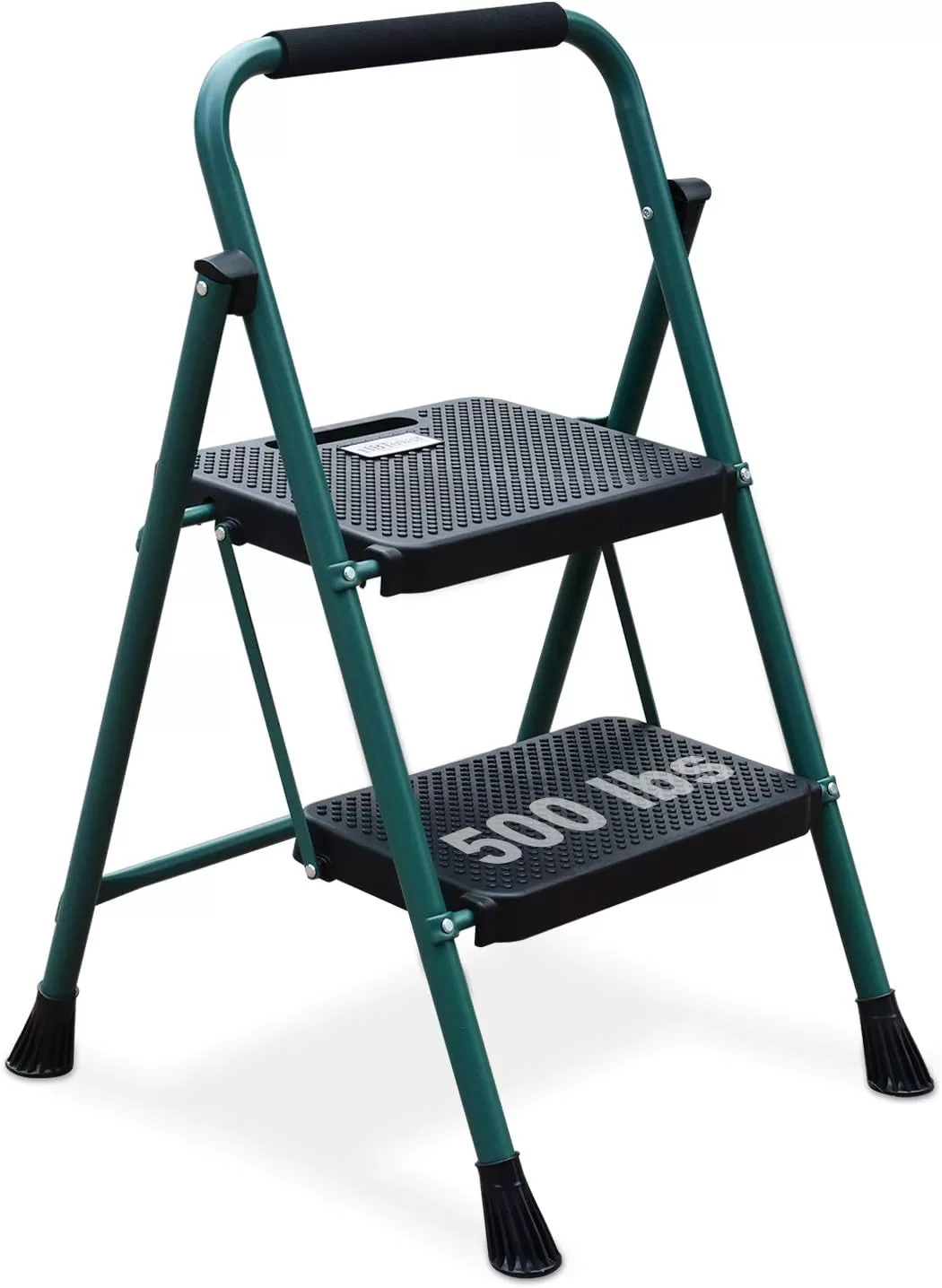 3 Step Ladder, Folding Step Stool with Wide Anti-Slip Pedal, 500lbs Sturdy Steel Ladder, Convenient Handgrip, Lightweight, Portable Steel Step Stool, Black - Amazon