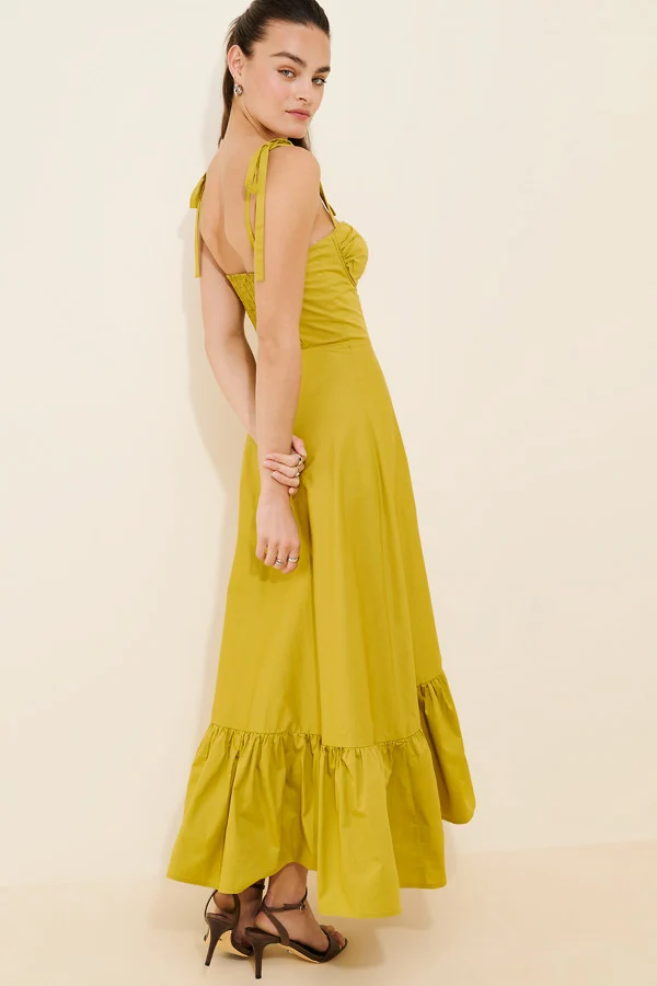 Sleeveless Corset Maxi Dress