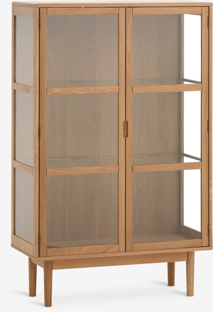 Display cabinet VESTERBY low 2 doors natural oak - Amazon