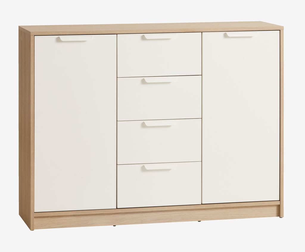 Sideboard JENSLEV 2 doors oak/white - Amazon