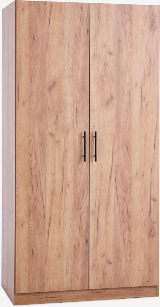Wardrobe VIBY 101x200 2 doors natural oak colour - Amazon