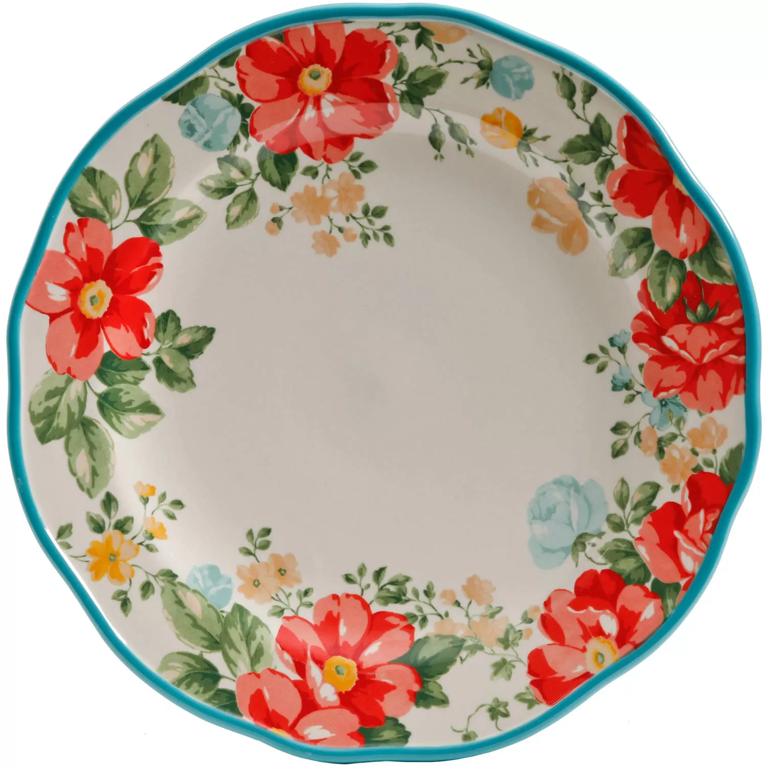 Vintage Floral 12-Piece Dinnerware Set, Teal - Amazon