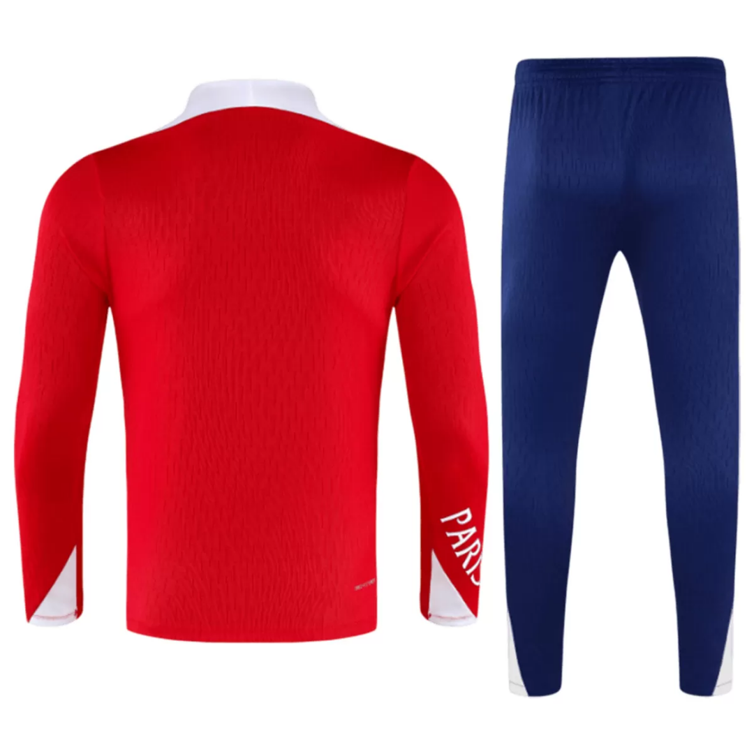 PSG Paris Saint-Germain Zipper Sweatshirt Kit(Top+Pants) Red 2025/26