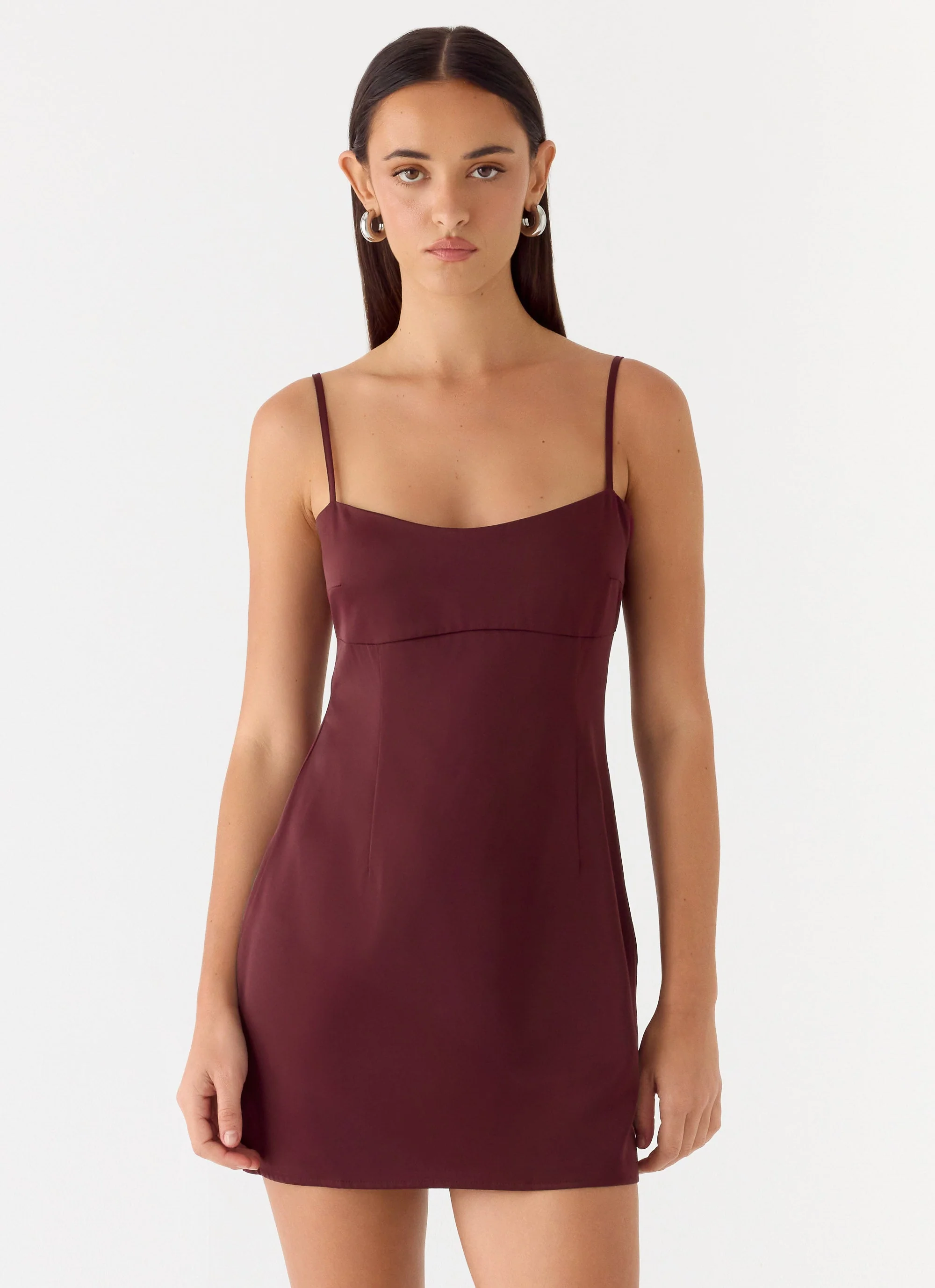 Clementine Mini Dress - Merlot
