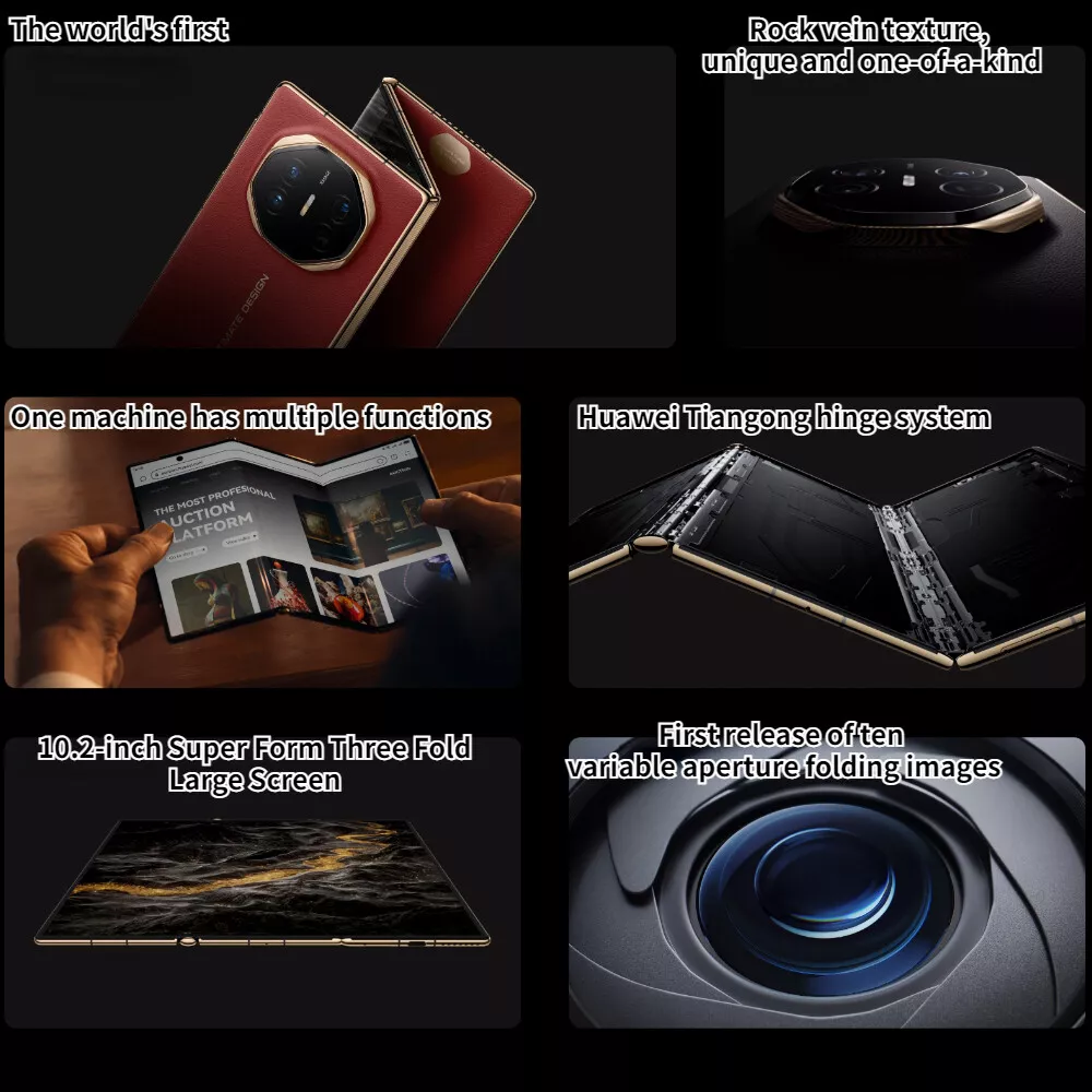 With the world’s first 3-fold smartphone! Tri-fold Screen Smartphone 16GB+1TB Quad Camera Bluetooth  5.2 - Amazon