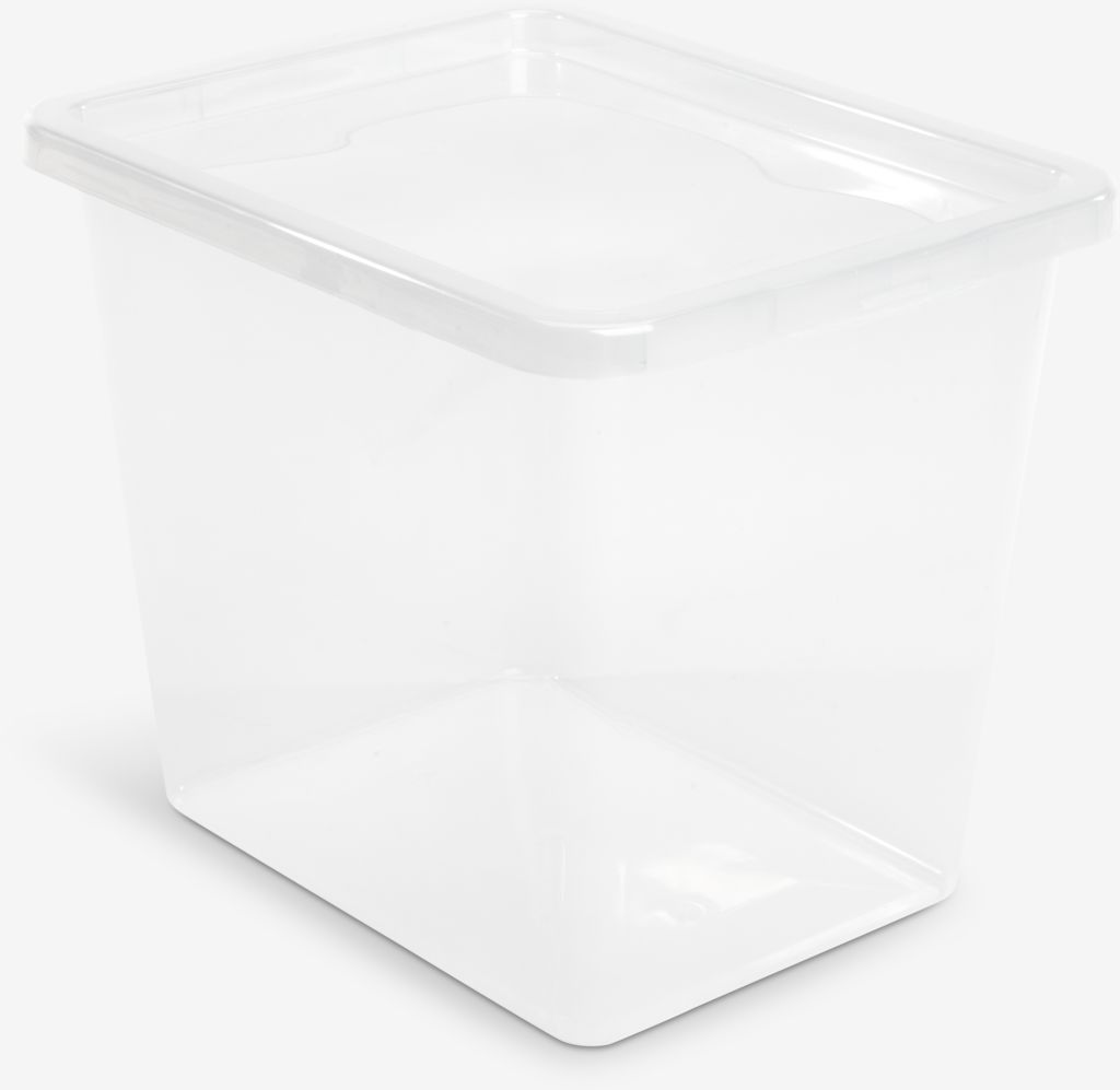 Storage box BASIC BOX 31L w/lid transparent - Amazon